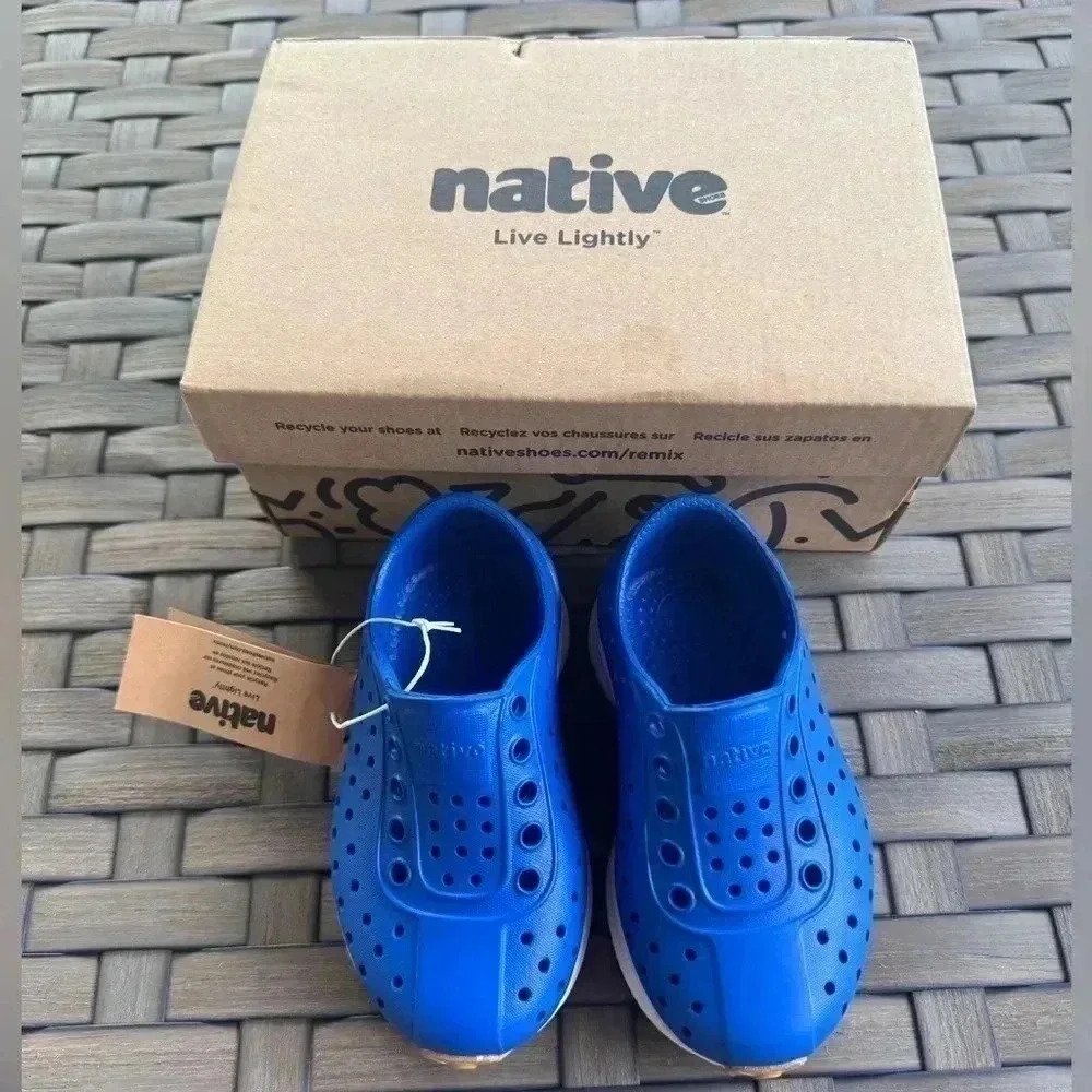 Native Kids Robbie Sugarlite - Victoria Blue/Shell White/Mash Speckle Rubber C6